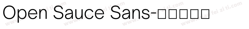 Open Sauce Sans字体转换
